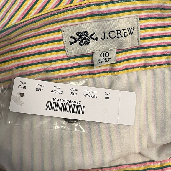NWT Jcrew womens miminalist Mini skirt in stretch seersucker Sz 00 - Picture 4 of 5